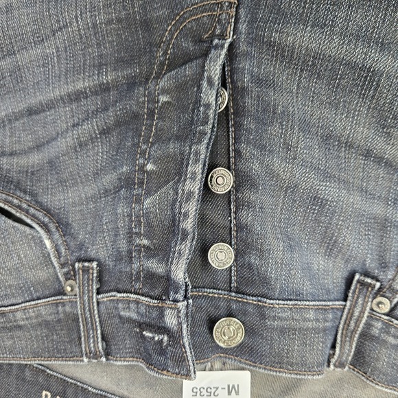 7 For All Mankind Men Jeans 34 Black Grey Denim Standard Classic Logo READ - Picture 5 of 15